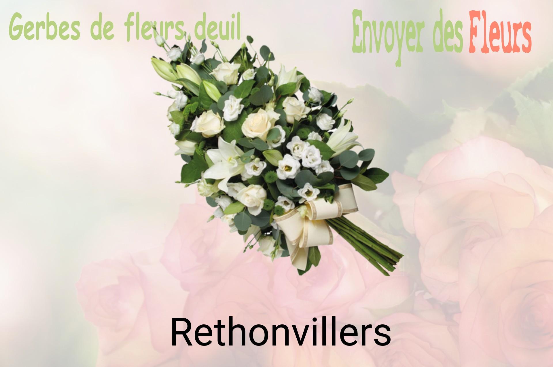 Gerbe de fleurs de deuil livrée à Rethonvillers